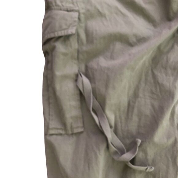 Superdry Low Rise Wide Leg Cargo Pants Womens Size 28x32 Khaki Olive Baggy Loose - Picture 10 of 16